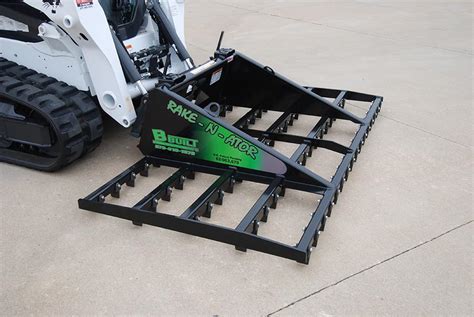 bobcat skid steer rock rake|landscape rake for skid steer.